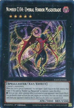 Number C104: Umbral Horror Masquerade  [RA05-EN046] Secret Rare 1st Edition