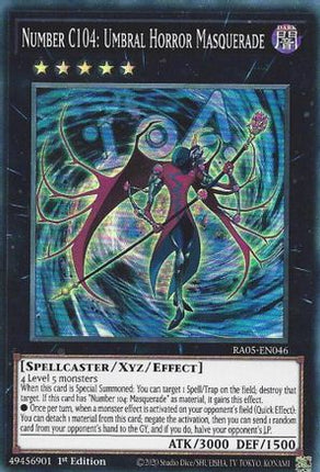 Number C104: Umbral Horror Masquerade [RA05-EN046] Super Rare 1st Edition