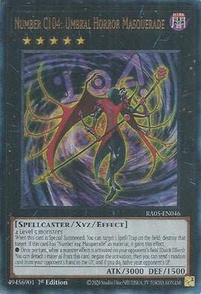 Number C104: Umbral Horror Masquerade  [RA05-EN046] Ultimate Rare 1st Edition