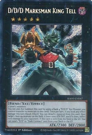 D/D/D Marksman King Tell  [RA05-EN047] Secret Rare 1st Edition