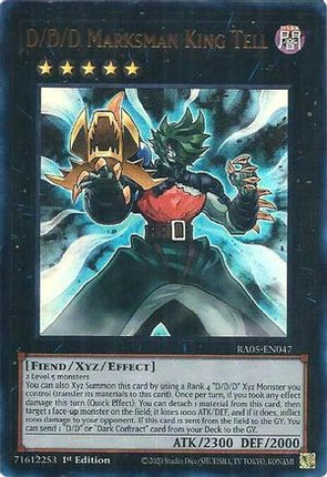 D/D/D Marksman King Tell  [RA05-EN047] Ultra Rare 1st Edition