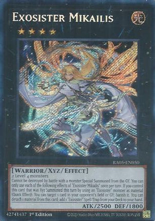 Exosister Mikailis  [RA05-EN050] Secret Rare 1st Edition