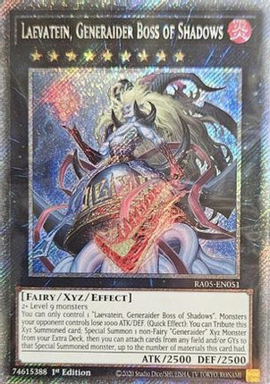 Laevatein, Generaider Boss of Shadows  [RA05-EN051] Platinum Secret Rare 1st Edition