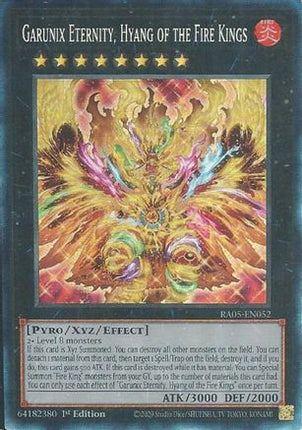 Garunix Eternity, Hyang of the Fire Kings  [RA05-EN052] Collector's Rare 1st Edition