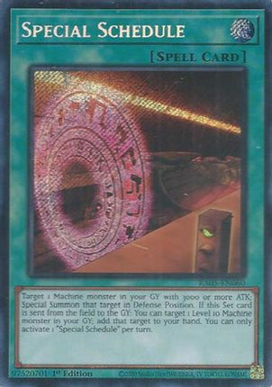 Special Schedule  [RA05-EN060] Secret Rare 1st Edition