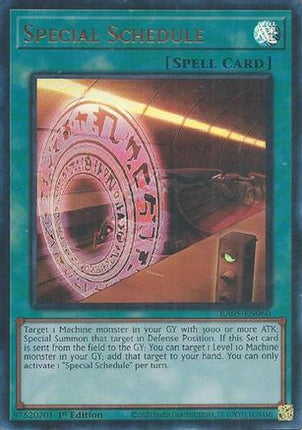 Special Schedule  [RA05-EN060] Ultra Rare 1st Edition