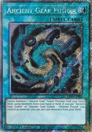 Ancient Gear Fusion  [RA05-EN063] Platinum Secret Rare 1st Edition