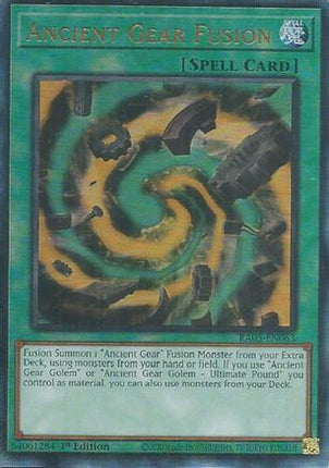 Ancient Gear Fusion  [RA05-EN063] Ultimate Rare 1st Edition