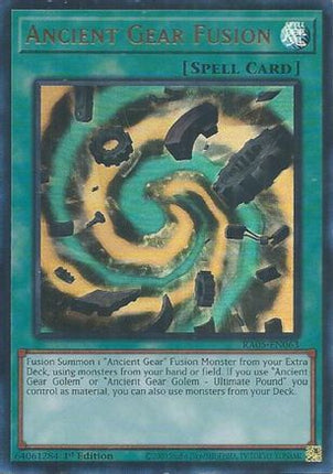 Ancient Gear Fusion  [RA05-EN063] Ultra Rare 1st Edition