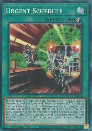 Urgent Schedule  [RA05-EN064] Collector's Rare 1st Edition