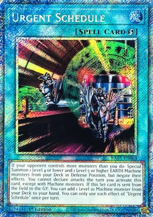 Urgent Schedule  [RA05-EN064] Platinum Secret Rare 1st Edition