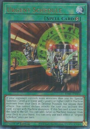 Urgent Schedule  [RA05-EN064] Ultimate Rare 1st Edition
