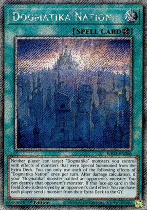 Dogmatika Nation  [RA05-EN066] Platinum Secret Rare 1st Edition