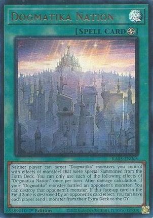 Dogmatika Nation  [RA05-EN066] Ultra Rare 1st Edition
