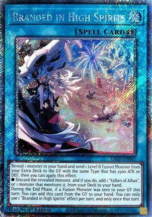 Branded in High Spirits  [RA05-EN067] Platinum Secret Rare 1st Edition