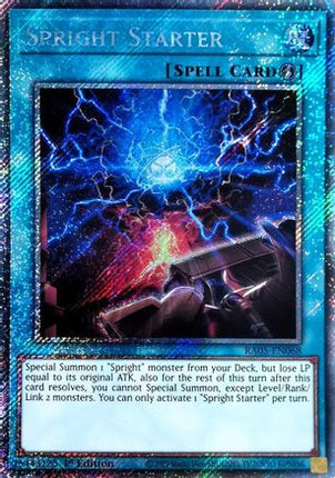 Spright Starter  [RA05-EN068] Platinum Secret Rare 1st Edition