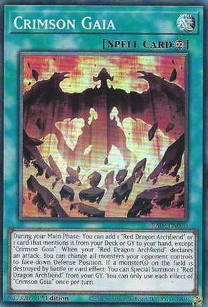 Crimson Gaia [RA05-EN070] Super Rare 1st Edition
