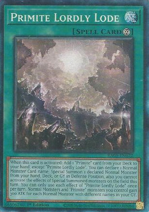 Primite Lordly Lode  [RA05-EN072] Collector's Rare 1st Edition