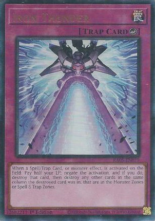 Iron Thunder  [RA05-EN079] Ultimate Rare 1st Edition