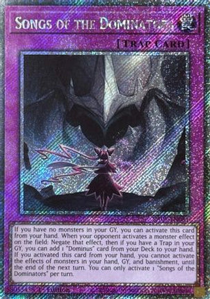 Songs of the Dominators  [RA05-EN081] Platinum Secret Rare 1st Edition
