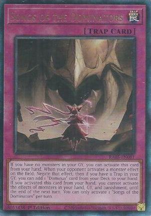 Songs of the Dominators  [RA05-EN081] Ultimate Rare 1st Edition