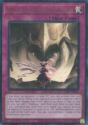 Songs of the Dominators  [RA05-EN081] Ultra Rare 1st Edition