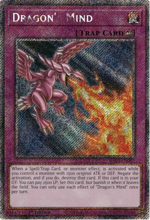 Dragon's Mind  [RA05-EN082] Platinum Secret Rare 1st Edition