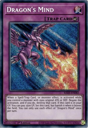 Dragon's Mind  [RA05-EN082] Secret Rare 1st Edition