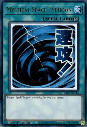 Mystical Space Typhoon [RA05-EN112] Ultra Rare 1st Edition