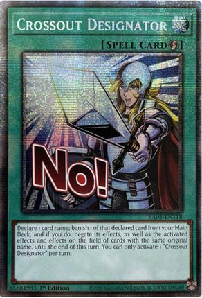 Crossout Designator  [RA05-EN118] Starlight Rare 1st Edition