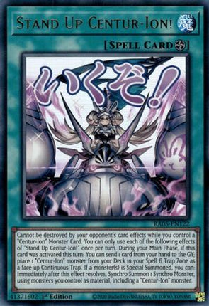 Stand Up Centur-Ion! [RA05-EN122] Ultra Rare 1st Edition