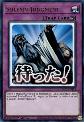 Solemn Judgment [RA05-EN124] Ultra Rare 1st Edition