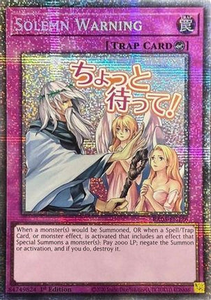 Solemn Warning  [RA05-EN126] Starlight Rare 1st Edition