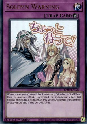Solemn Warning [RA05-EN126] Ultra Rare 1st Edition