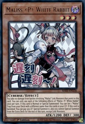 Maliss P White Rabbit [RA05-EN136] Ultra Rare 1st Edition