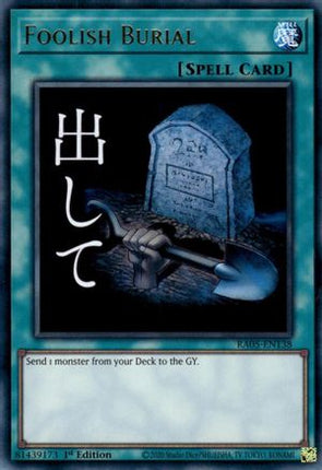 Foolish Burial [RA05-EN138] Ultra Rare 1st Edition