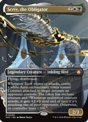 Scriv, the Obligator (Borderless) [Commander: Secrets of Strixhaven]