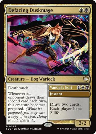 Defacing Duskmage [Commander: Secrets of Strixhaven]