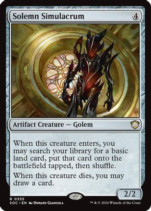 Solemn Simulacrum [Commander: Secrets of Strixhaven]