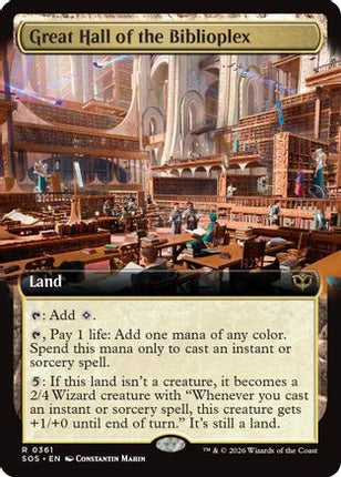 Great Hall of the Biblioplex (Extended Art) [Secrets of Strixhaven] Foil