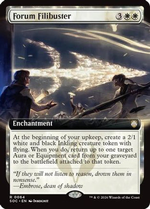 Forum Filibuster (Extended Art) [Commander: Secrets of Strixhaven]