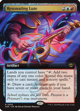 Resonating Lute (Extended Art) [Secrets of Strixhaven] Foil