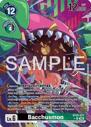 Bacchusmon (Alternate Art) [BT25-077] [Dual Revolution] Foil