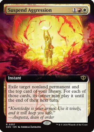 Suspend Aggression (Extended Art) [Secrets of Strixhaven] Foil