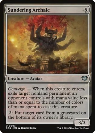 Sundering Archaic [Secrets of Strixhaven] Foil