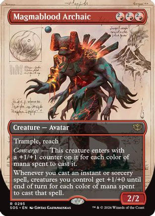 Magmablood Archaic (Borderless) [Secrets of Strixhaven] Foil