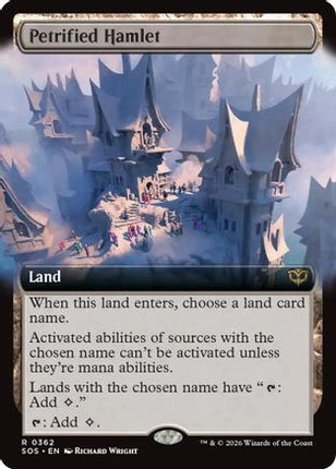 Petrified Hamlet (Extended Art) [Secrets of Strixhaven] Foil