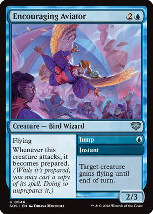 Encouraging Aviator [Secrets of Strixhaven] Foil