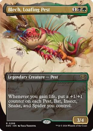 Blech, Loafing Pest (Borderless) [Secrets of Strixhaven] Foil