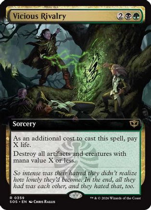 Vicious Rivalry (Extended Art) [Secrets of Strixhaven] Foil